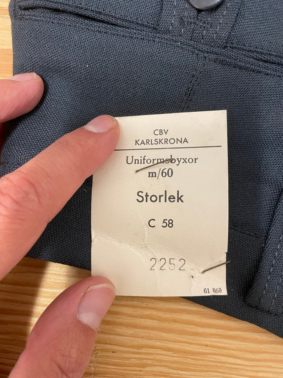 Ruotsin armeijan M60 suorat housut, ylijäämä
