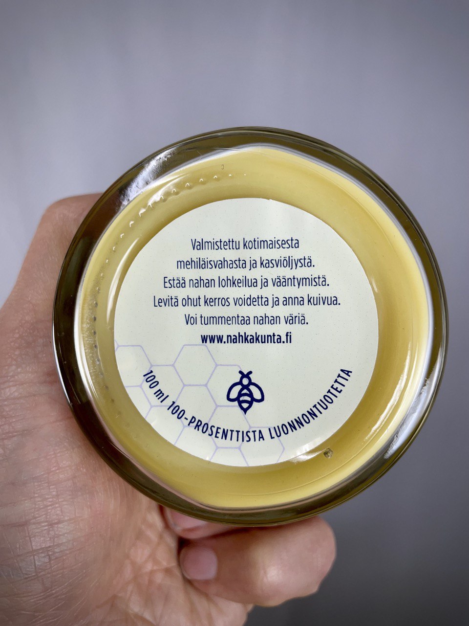 Nahkakunta kotimainen mehiläisvaha, 100 ml