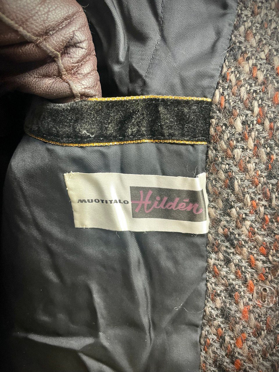 Muotitalo Hildén naisten vintage-villapalttoo, Large, käytetty