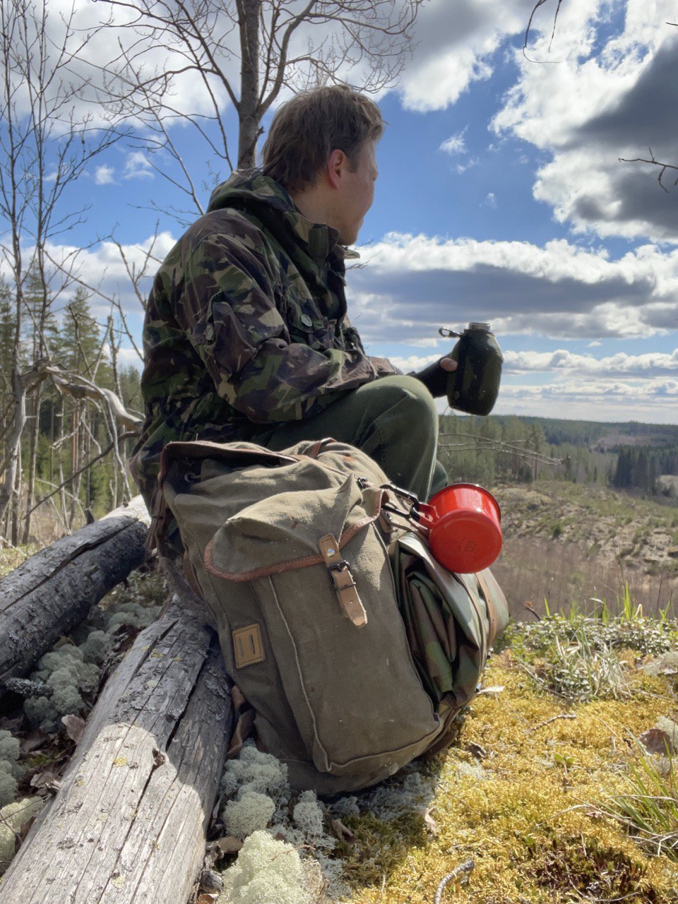 Suomen armeijan kenttäpullo, 0,85 l, rosteria, ylijäämä