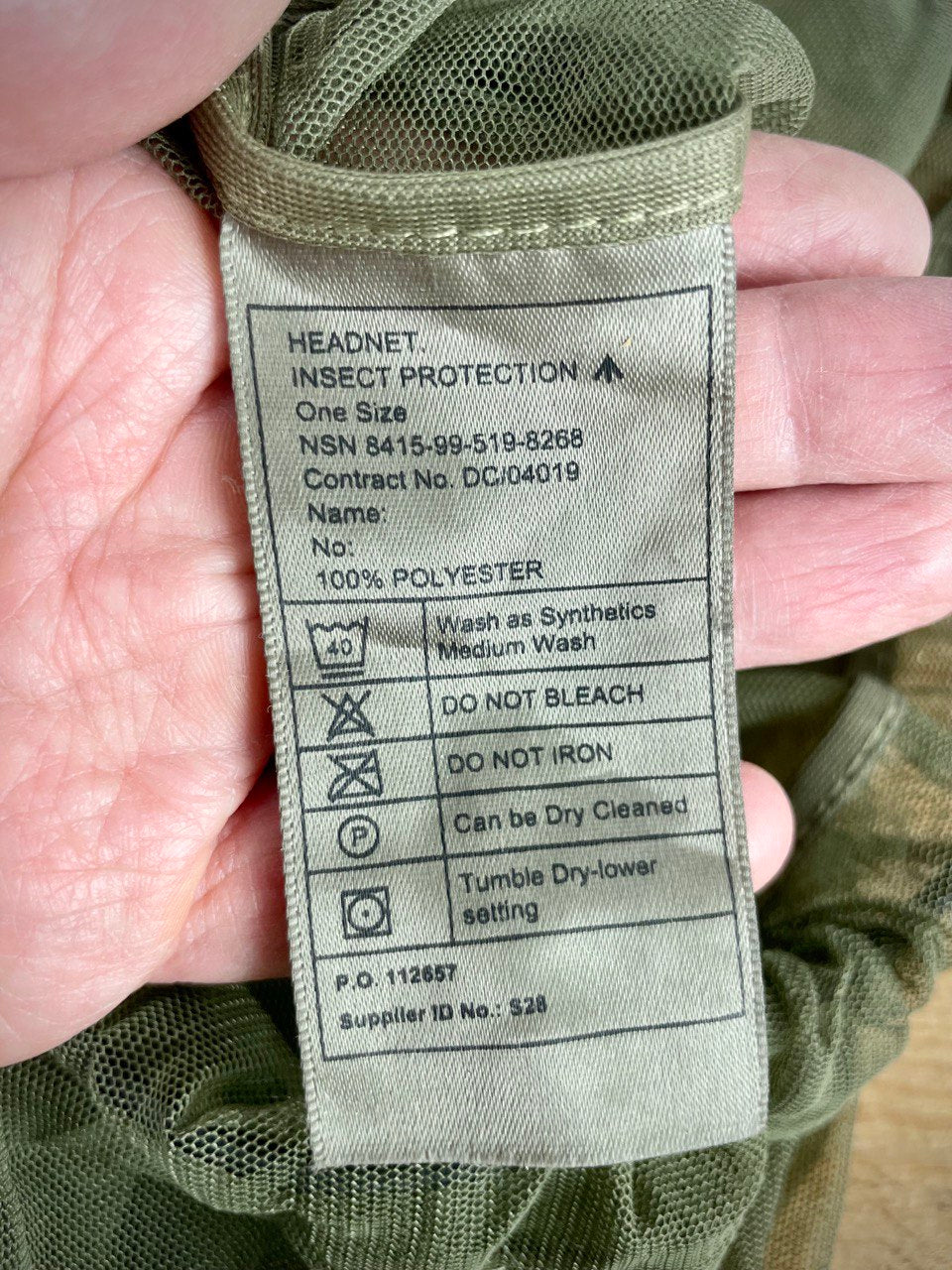 Brittiarmeijan hyttysverkko, ylijäämä
