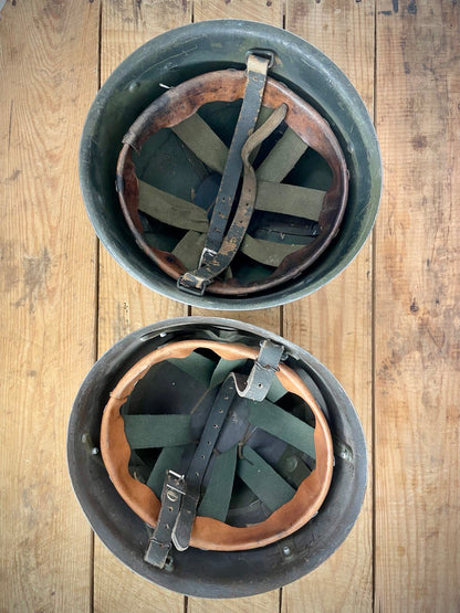 Ruotsin armeijan M37/65 teräskypärä, SA-leukahihnalla, ylijäämä