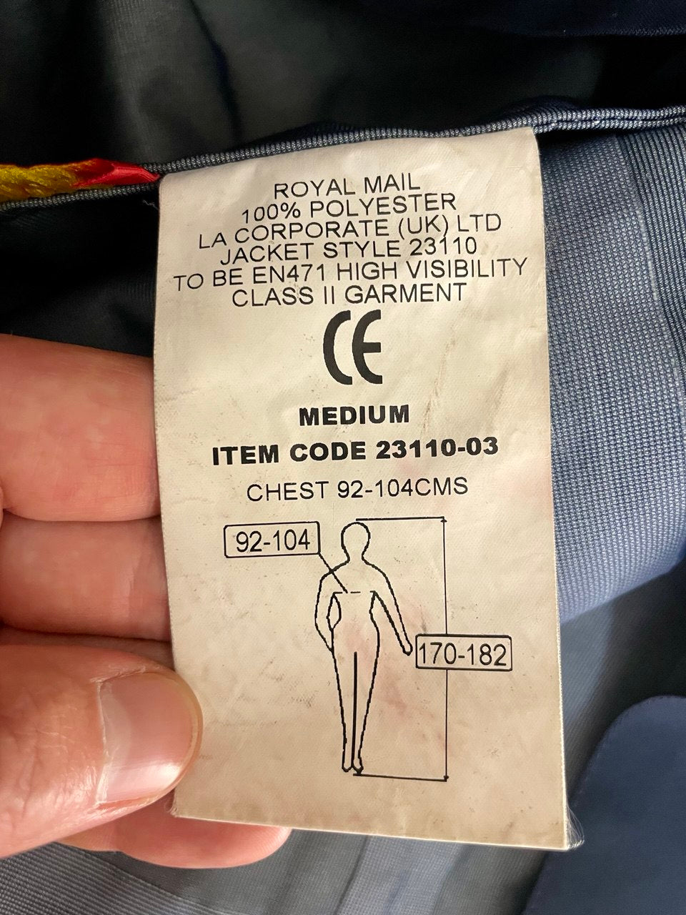 Brittiläinen Royal Mail kuoritakki, ylijäämä