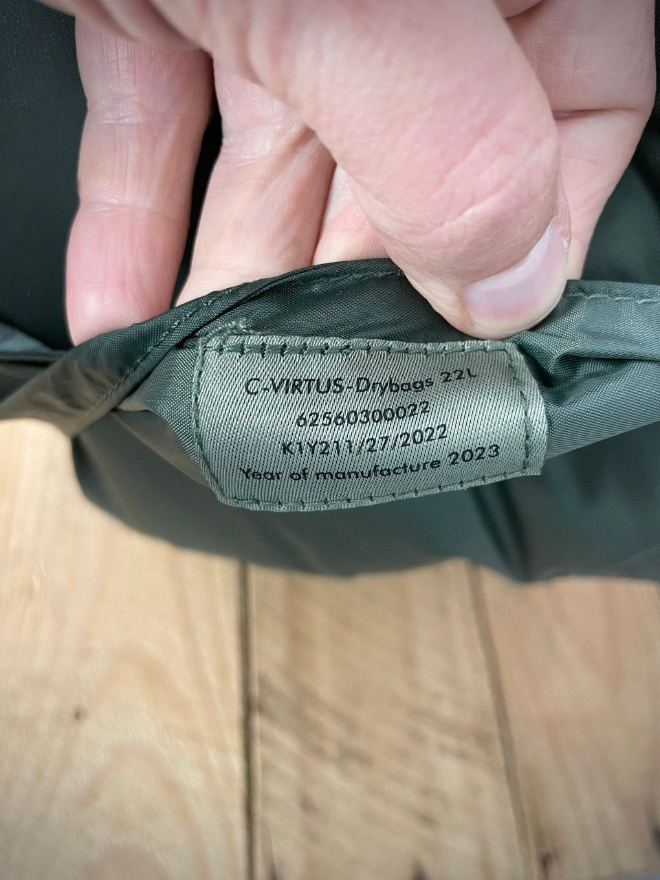 Brittiarmeijan kuivapussi, 22 l, vihreä, ylijäämä