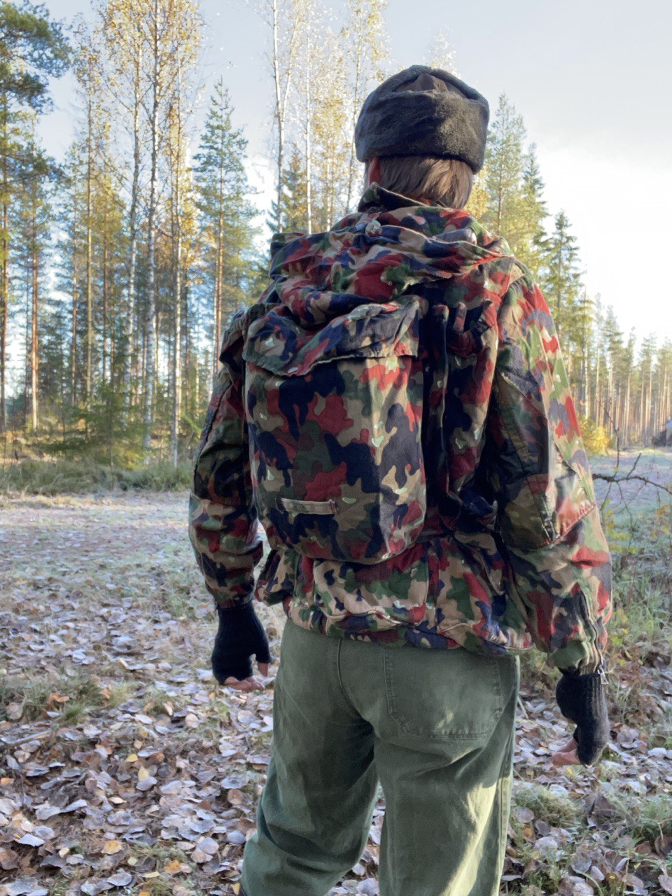 Sveitsin armeijan M70 kenttätakki päivärepulla, Alpenflage, ylijäämä