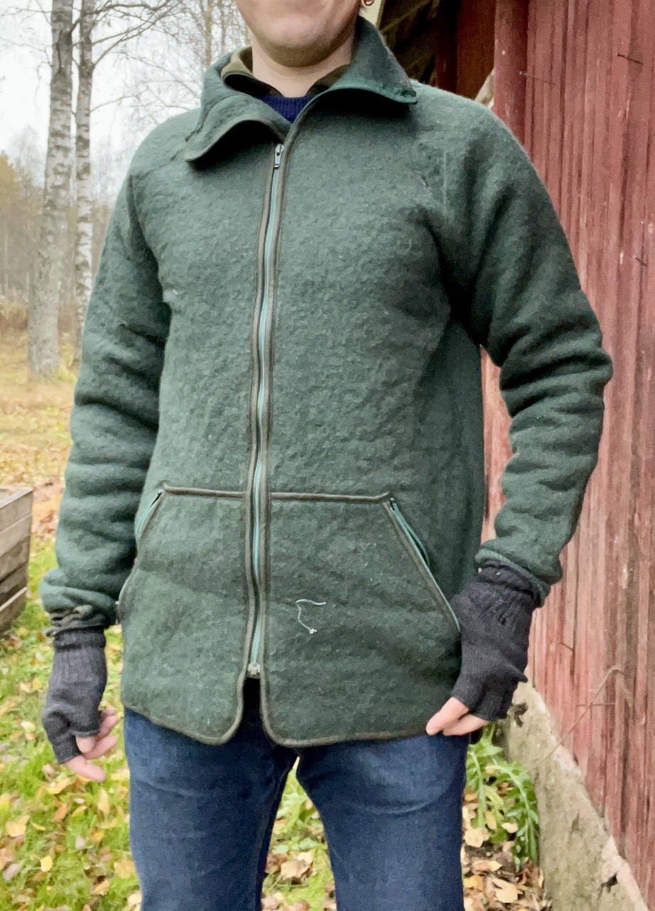 Hollannin armeijan väliasun takki, "nalletakki", villaa, ylijäämä