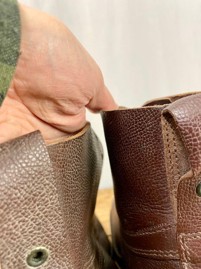 Ruotsin armeijan nahkavarsikengät, ruskeat nahkapohjilla, koko 39, ylijäämä