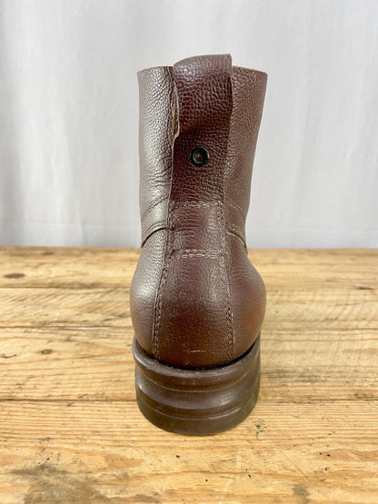 Ruotsin armeijan nahkavarsikengät, ruskeat nahkapohjilla, koko 39, ylijäämä