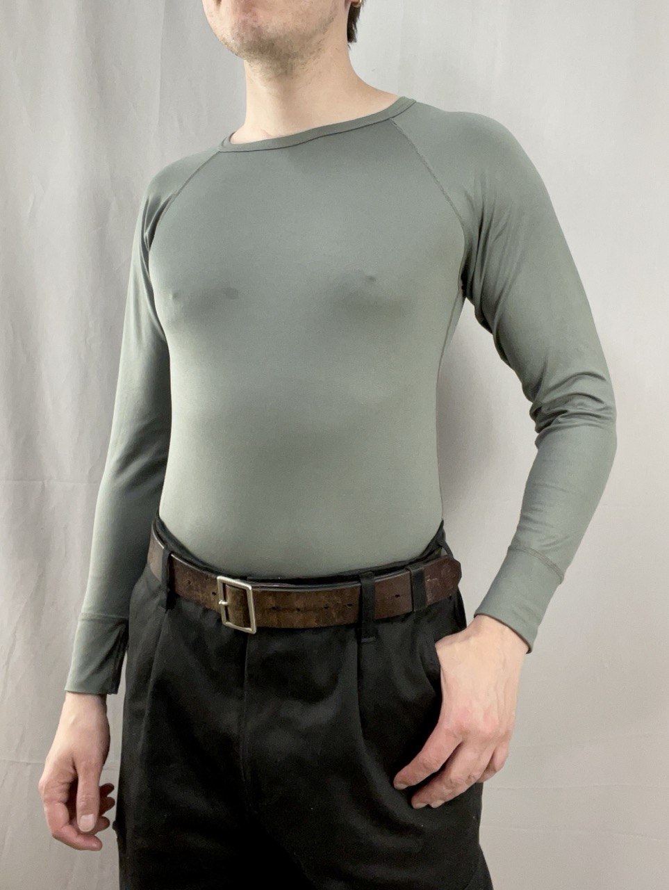 Hollannin armeijan pitkähihainen aluspaita, harmaa, ylijäämä