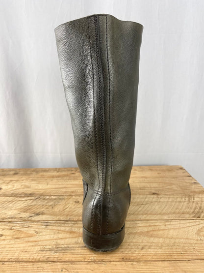 Saksan armeijan nahkasaappaat nastoilla, reproduktio, koko 42, käytetyt