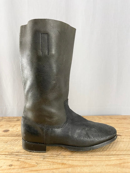 Saksan armeijan nahkasaappaat nastoilla, reproduktio, koko 42, käytetyt