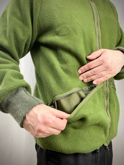 Brittiarmeijan CS95 fleece-takki, vihreä, ylijäämä
