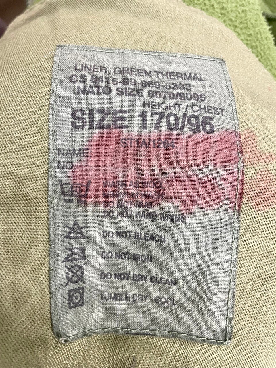 Brittiarmeijan CS95 fleece-takki, vihreä, ylijäämä