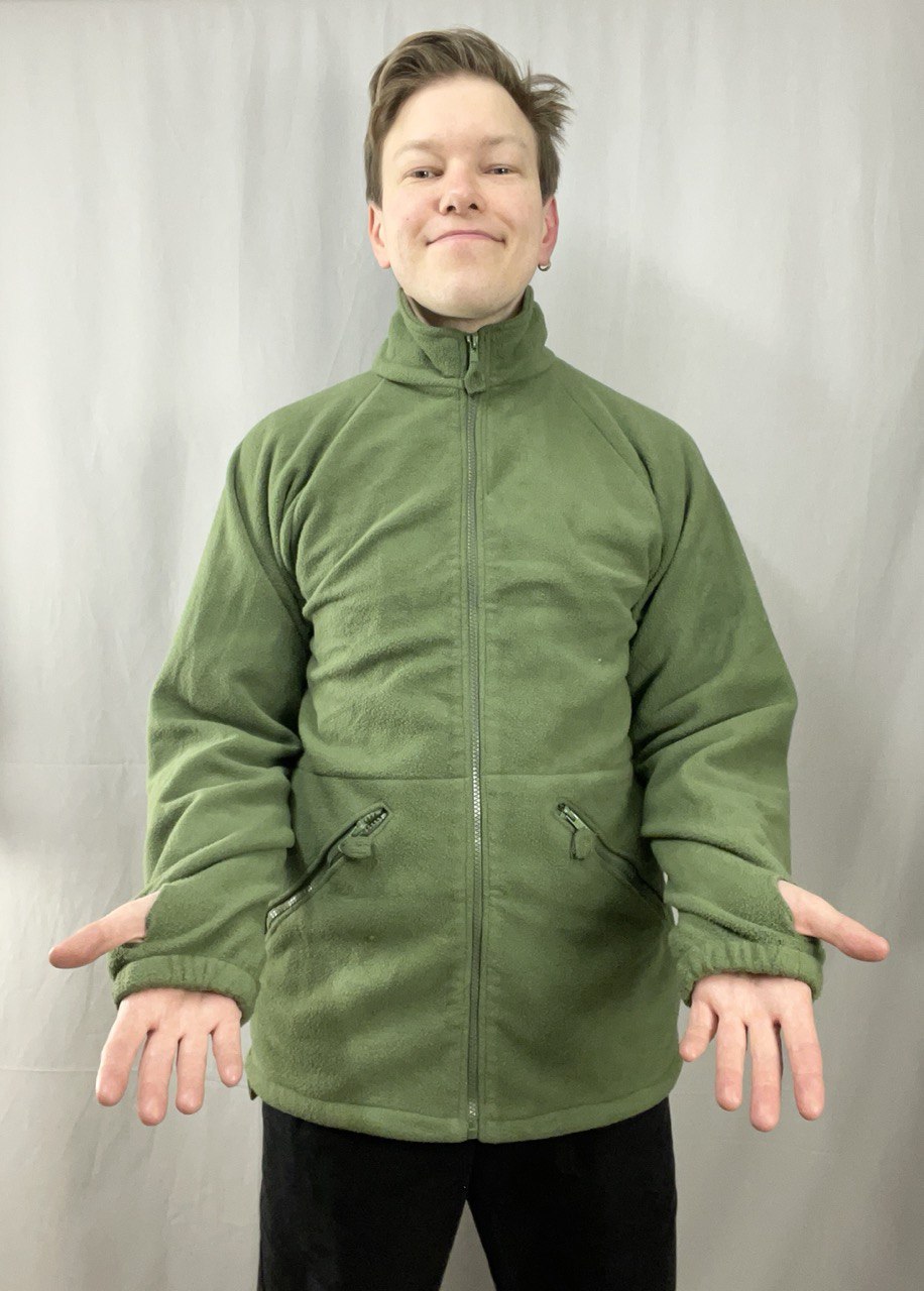 Brittiarmeijan CS95 fleece-takki, vihreä, ylijäämä