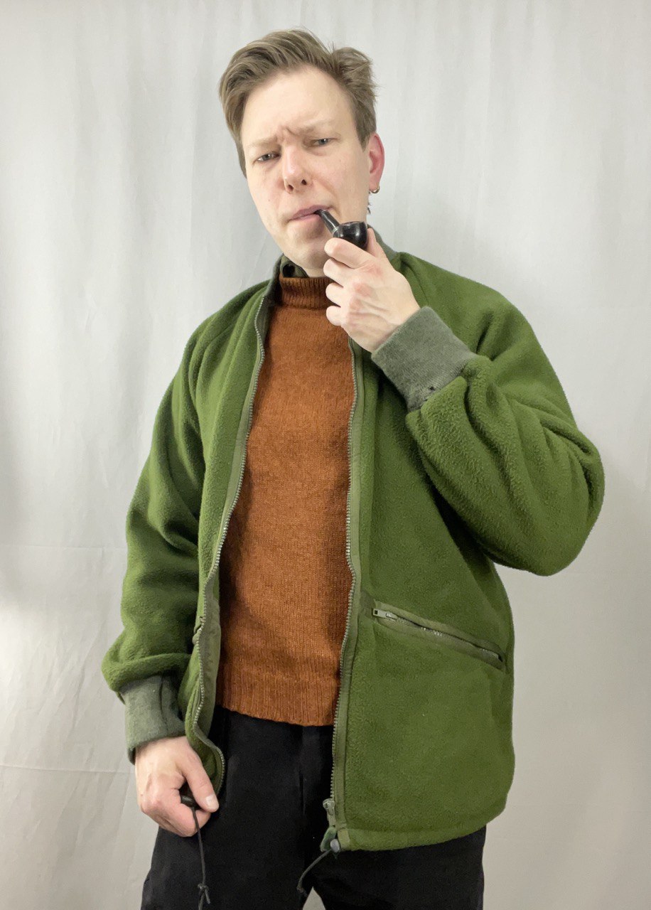 Brittiarmeijan CS95 fleece-takki, vihreä, ylijäämä