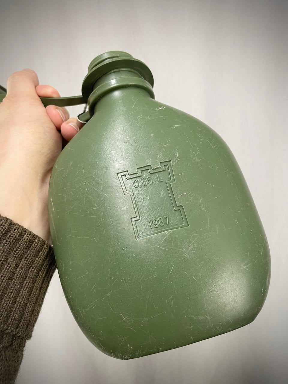 Suomen armeijan muovinen kenttäpullo, 0,65 l, ylijäämä