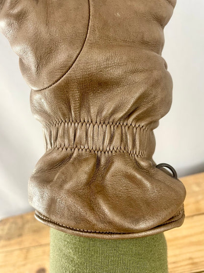 Brittiarmeijan MK II nahkahanskat kalvolla, ruskeat, ylijäämä