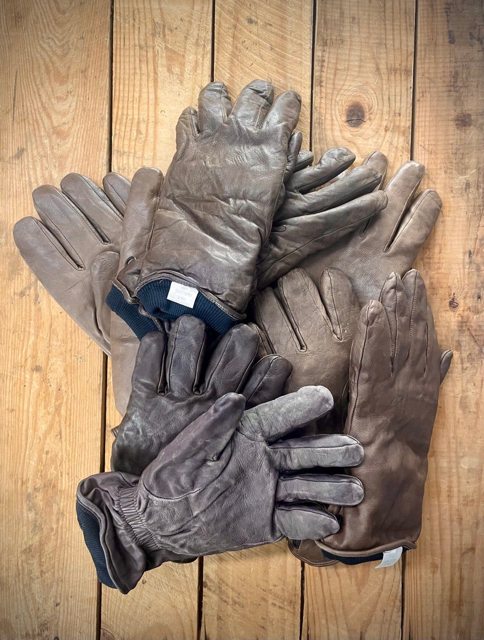 Brittiarmeijan MK II nahkahanskat kalvolla, ruskeat, ylijäämä