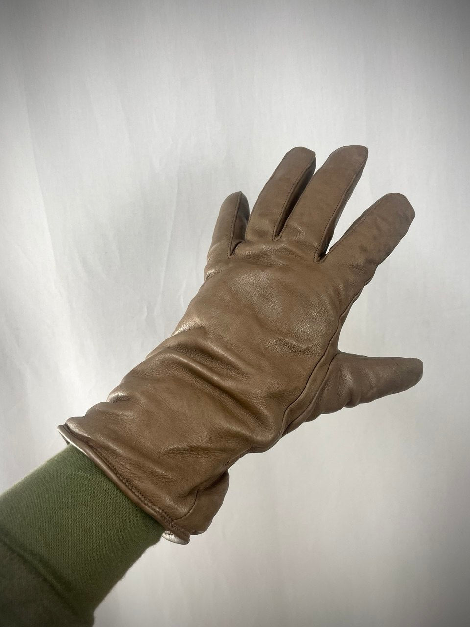 Brittiarmeijan MK II nahkahanskat kalvolla, ruskeat, ylijäämä