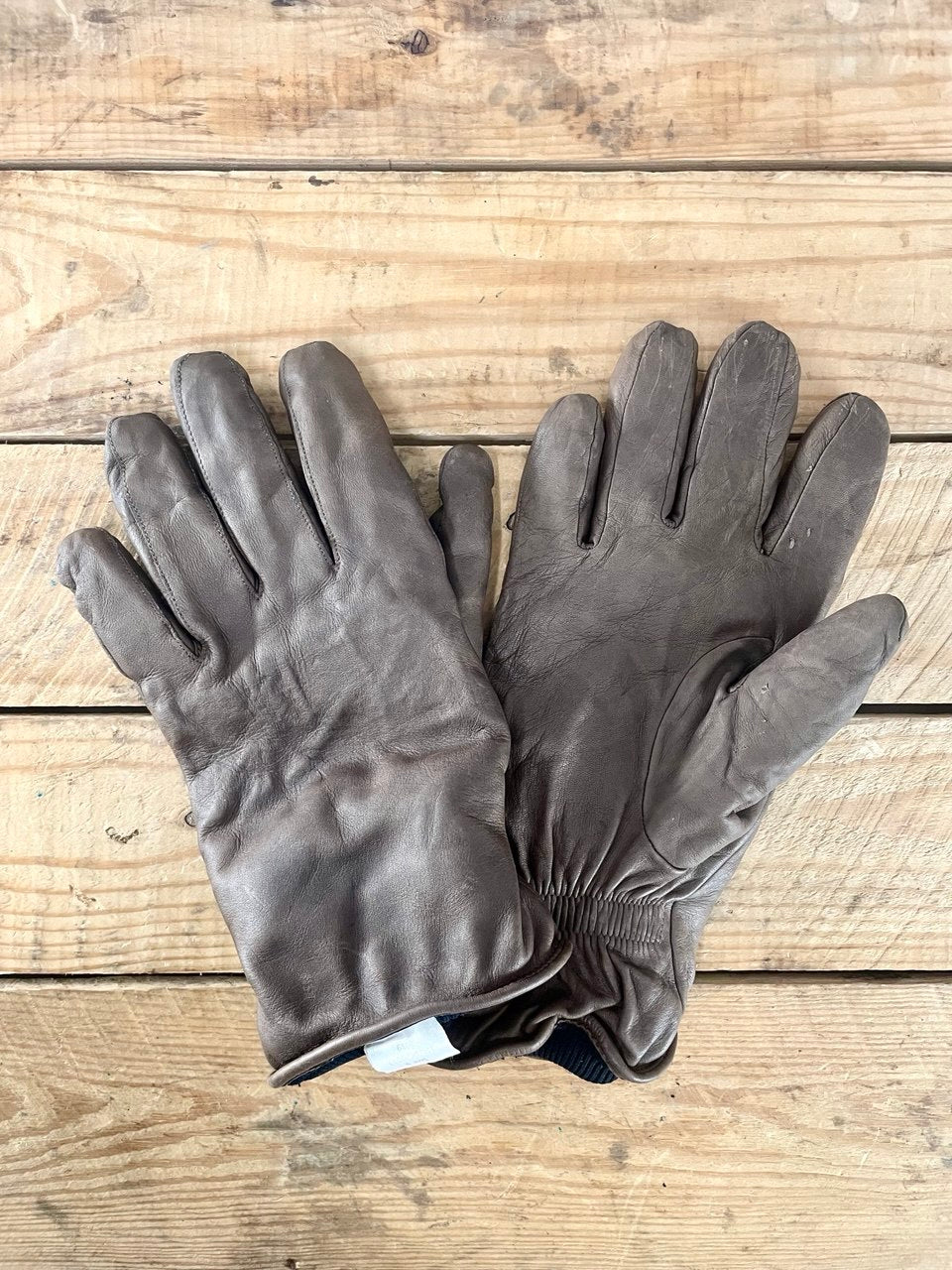 Brittiarmeijan MK II nahkahanskat kalvolla, ruskeat, ylijäämä