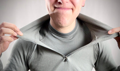 Hollannin armeijan tekninen poolopaita vetoketjulla, harmaa, ylijäämä