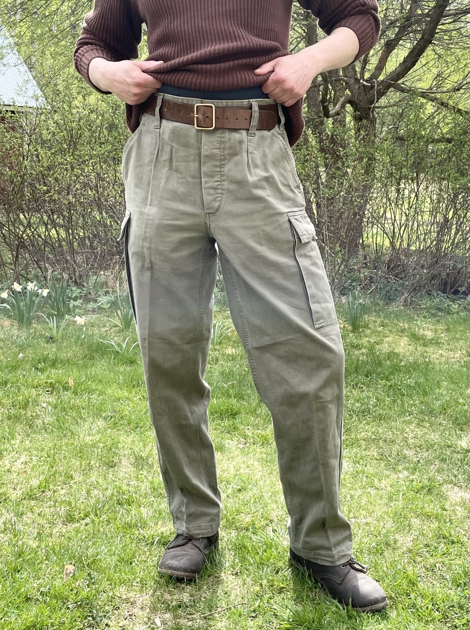 Bundeswehrin molskihousut, harmaat, ylijäämä