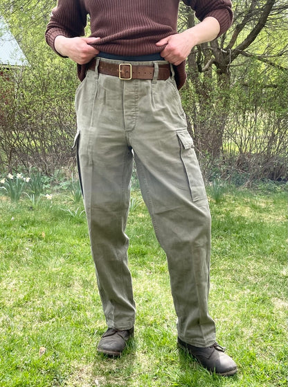 Bundeswehrin molskihousut, harmaat, ylijäämä