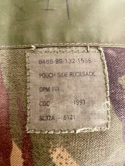 Brittiarmeijan PLCE-rinkan sivutaskut / päiväreppu, DPM, ylijäämä