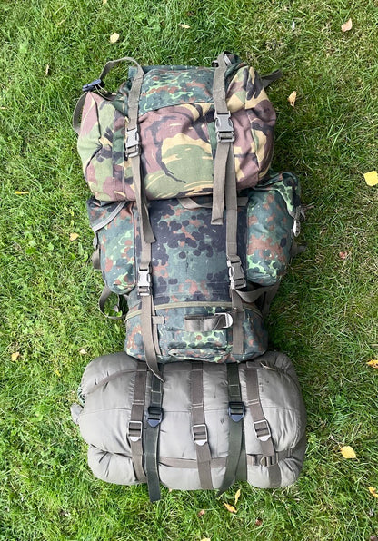 Bundeswehrin taistelijan rinkka, Flecktarn, 65-litrainen, ylijäämä