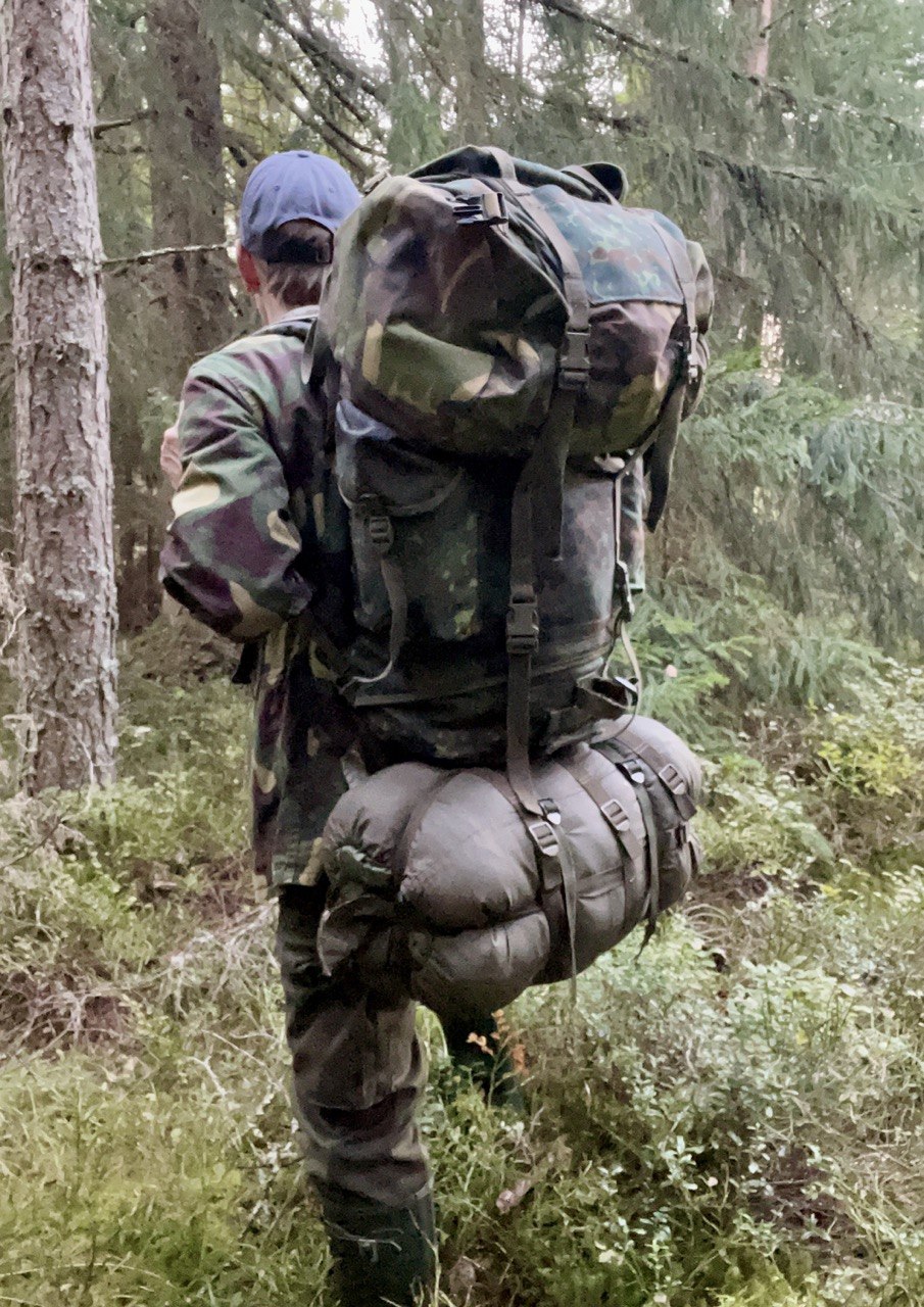 Bundeswehrin taistelijan rinkka, Flecktarn, 65-litrainen, ylijäämä
