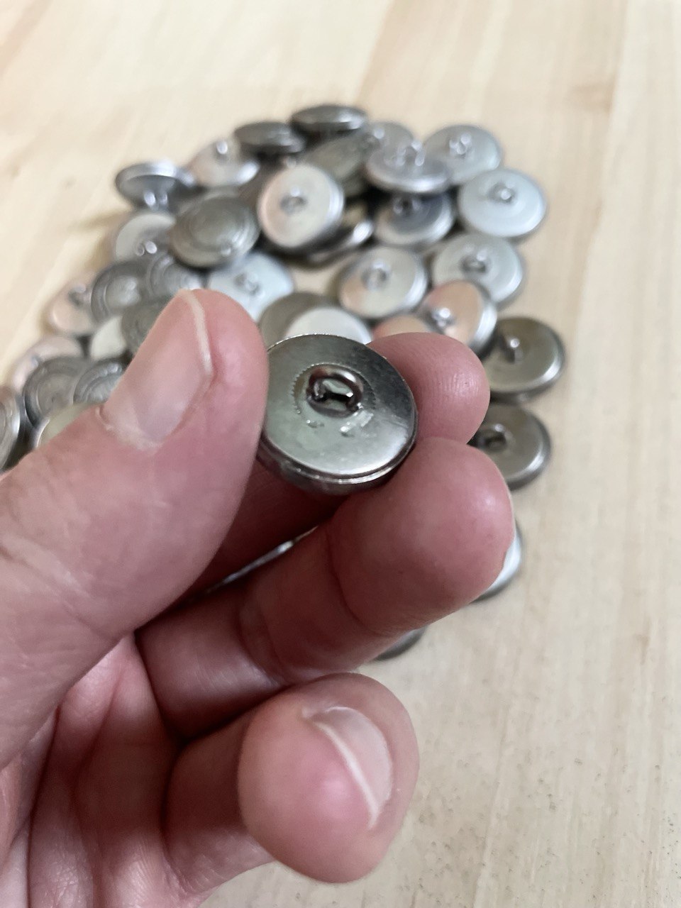 Laiva-aiheinen metallinappi, 20 mm, 5 kpl, käytetty