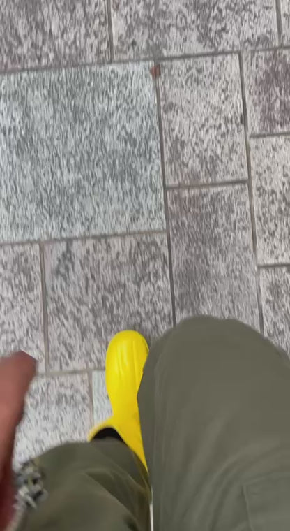 Rumat keltaiset kumisaappaat turvakärjellä, ylijäämä
